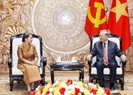 Party chief To Lam receives Cambodian solidarity front delegation